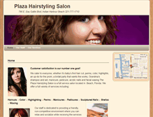 Tablet Screenshot of plazahairstylingsalon.com
